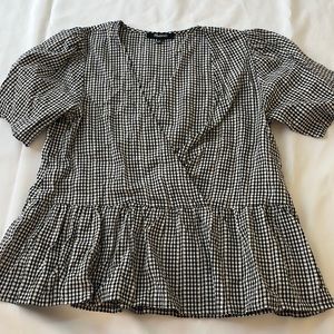 Madewell Women’s Gingham Top in Size Extra-Small